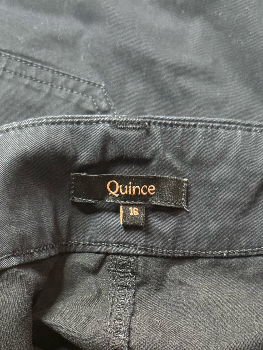Quince Organic Stretch Cotton Chino Cropped Wide Leg Pants size 16 CFL01 - Picture 7 of 13